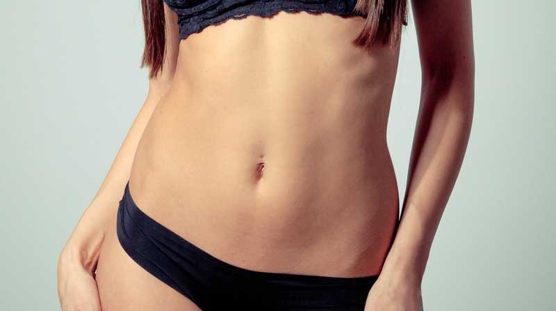 coolsculpting abdomen of a woman